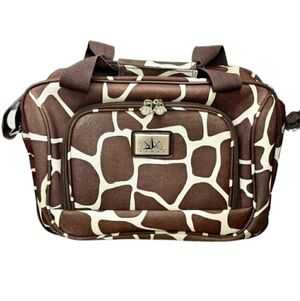 Verdi Luggage Vintage Brown and Cream Travel Bag